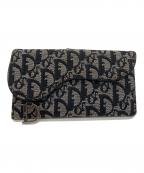 Christian Diorクリスチャン ディオール）の古着「トロッター　サドルウォレット/長財布」｜ブラック