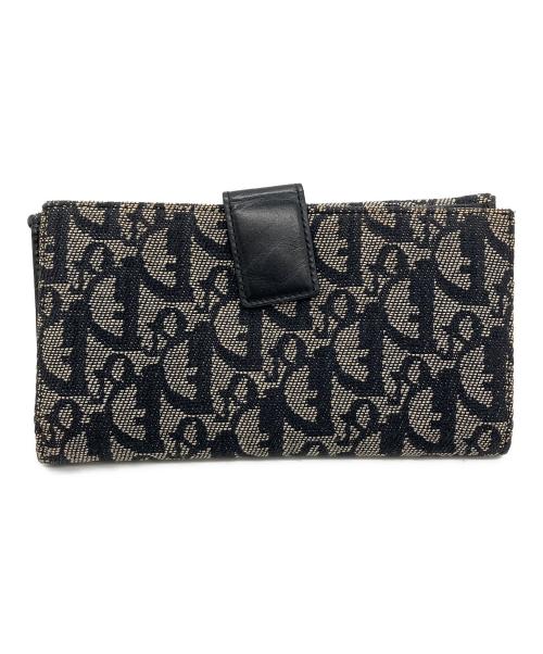 Christian Dior（クリスチャン ディオール）Christian Dior (クリスチャン ディオール) トロッター　サドルウォレット/長財布 ブラックの古着・服飾アイテム