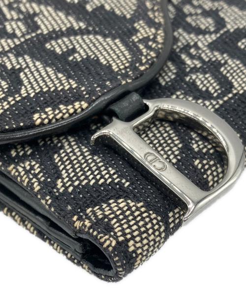Christian Dior（クリスチャン ディオール）Christian Dior (クリスチャン ディオール) トロッター　サドルウォレット/長財布 ブラックの古着・服飾アイテム