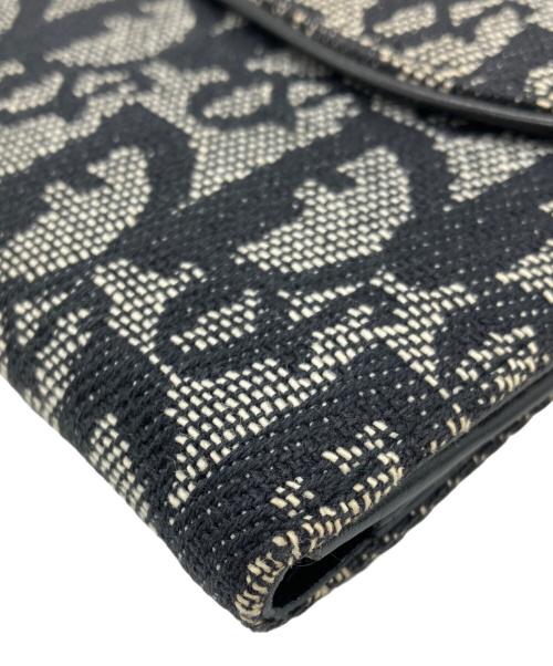 Christian Dior（クリスチャン ディオール）Christian Dior (クリスチャン ディオール) トロッター　サドルウォレット/長財布 ブラックの古着・服飾アイテム