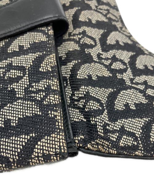 Christian Dior（クリスチャン ディオール）Christian Dior (クリスチャン ディオール) トロッター　サドルウォレット/長財布 ブラックの古着・服飾アイテム