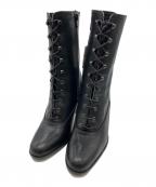 Yves Saint Laurentイヴサンローラン）の古着「レースアップブーツ」｜ブラック