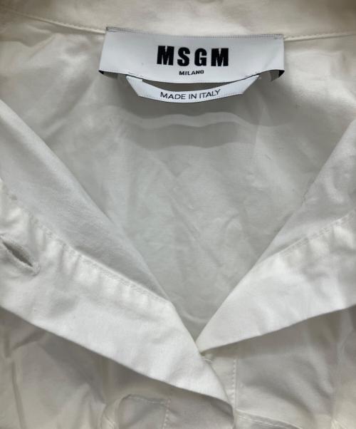MSGM（エムエスジーエム）MSGM (エムエスジーエム) 半袖ブラウス ホワイト サイズ:38の古着・服飾アイテム