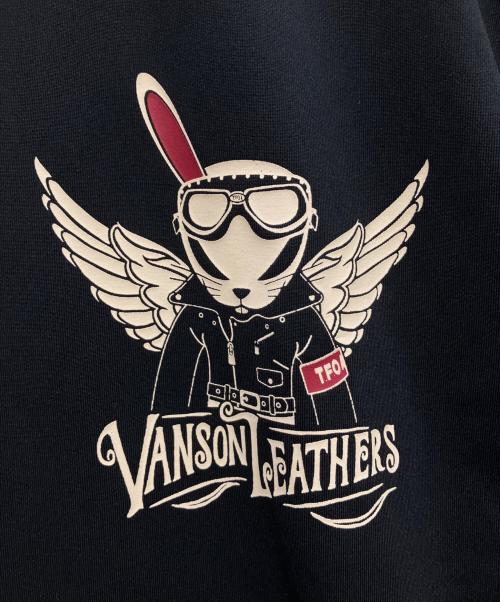 VANSON LEATHERS（ヴァンソン レザーズ）VANSON LEATHERS (ヴァンソン レザーズ) 7分袖カットソー ブラック サイズ:XLの古着・服飾アイテム
