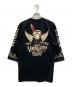VANSON LEATHERS (ヴァンソン レザーズ) 7分袖カットソー ブラック サイズ:XL：4000円