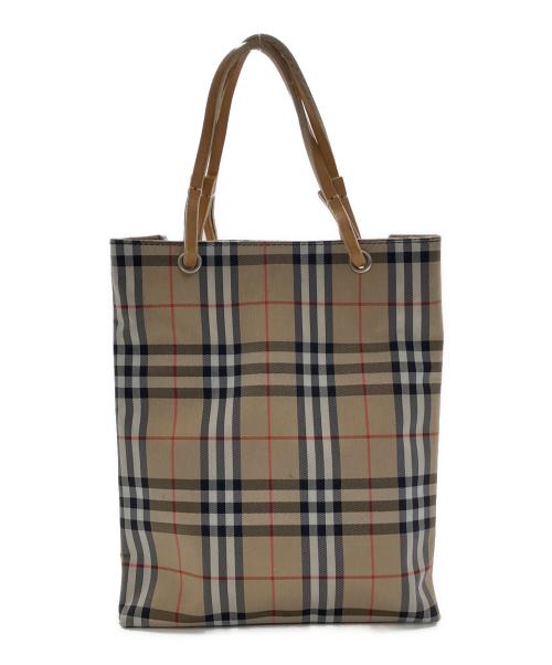 BURBERRY LONDON（バーバリーロンドン）BURBERRY LONDON (バーバリーロンドン) ノバチェック柄ハンドバッグ ブラウンの古着・服飾アイテム