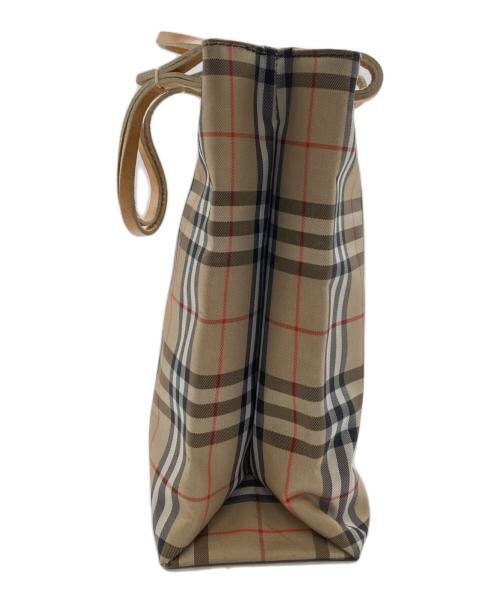 BURBERRY LONDON（バーバリーロンドン）BURBERRY LONDON (バーバリーロンドン) ノバチェック柄ハンドバッグ ブラウンの古着・服飾アイテム