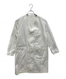 ゴーシュ（ゴーシュ）の古着「ノーカラーコート」｜ホワイト