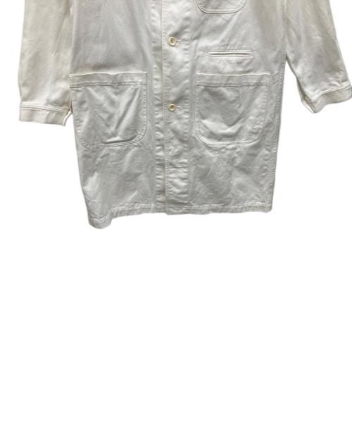 ゴーシュ（ゴーシュ）ゴーシュ (ゴーシュ) ノーカラーコート ホワイト サイズ:2の古着・服飾アイテム