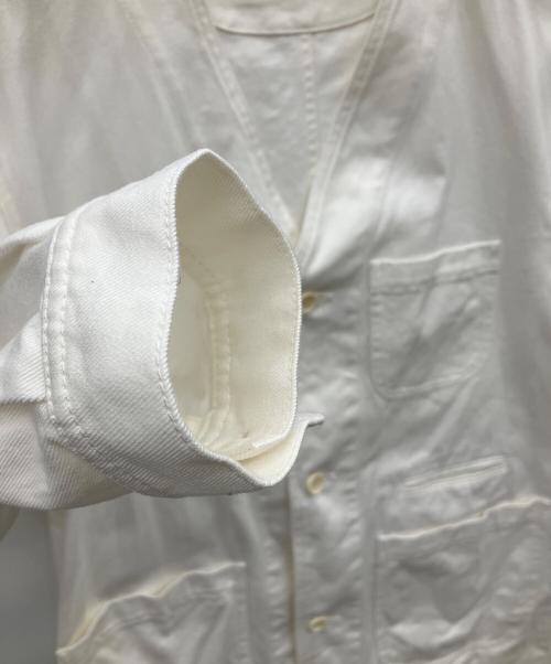 ゴーシュ（ゴーシュ）ゴーシュ (ゴーシュ) ノーカラーコート ホワイト サイズ:2の古着・服飾アイテム