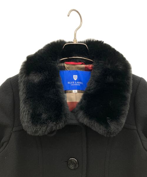 BLUE LABEL CRESTBRIDGE（ブルーレーベルクレストブリッジ）BLUE LABEL CRESTBRIDGE (ブルーレーベルクレストブリッジ) ウールコート ブラック サイズ:38の古着・服飾アイテム