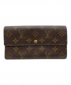 LOUIS VUITTONルイ ヴィトン）の古着「ポシェット・ポルトモネ クレディ」｜ブラウン