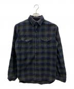 RRLダブルアールエル）の古着「長袖シャツ」｜グリーン×ネイビー