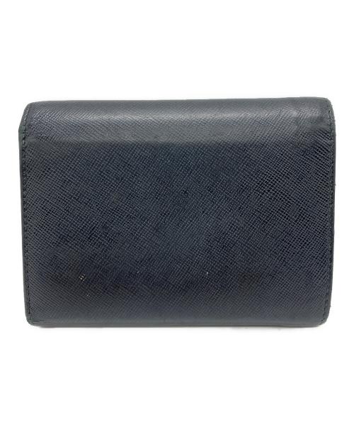 PRADA（プラダ）PRADA (プラダ) サフィアーノ　3つ折り財布 ブラックの古着・服飾アイテム
