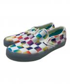 VANSヴァンズ）の古着「 CLASSIC SLIP-ON RAINBOW CHECKERBOARD」｜ホワイト