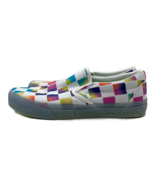 VANS（ヴァンズ）VANS (ヴァンズ)  CLASSIC SLIP-ON RAINBOW CHECKERBOARD ホワイト サイズ:25 未使用品の古着・服飾アイテム