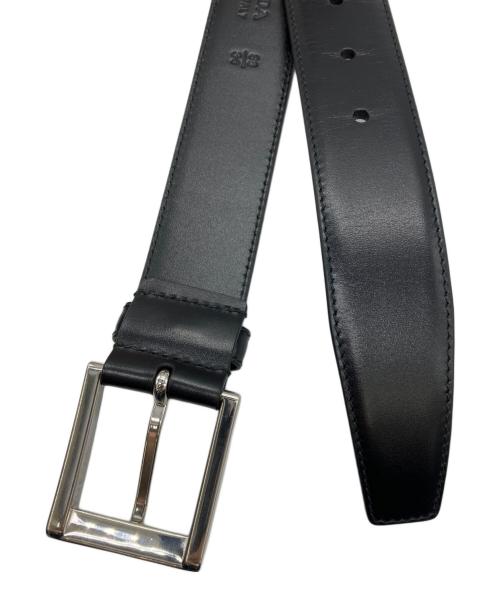 PRADA（プラダ）PRADA (プラダ) レザーベルト ブラックの古着・服飾アイテム