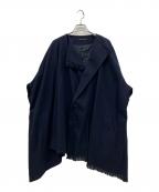 Y'sワイズ）の古着「ノーカラーコート」｜ネイビー