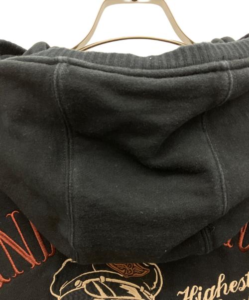 INDIAN（インディアン）INDIAN (インディアン) ベティ・ブープ刺繍　ジップパーカー ブラック サイズ:Lの古着・服飾アイテム