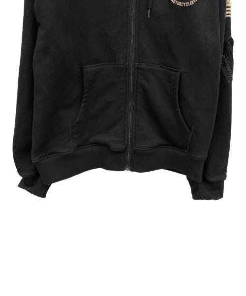 VANSON（バンソン）VANSON (バンソン) ジップパーカー ブラック サイズ:Lの古着・服飾アイテム