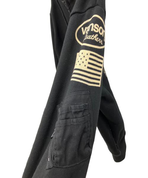 VANSON（バンソン）VANSON (バンソン) ジップパーカー ブラック サイズ:Lの古着・服飾アイテム