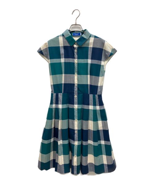 BLUE LABEL CRESTBRIDGE（ブルーレーベルクレストブリッジ）BLUE LABEL CRESTBRIDGE (ブルーレーベルクレストブリッジ) ノースリーブワンピース グリーン サイズ:38の古着・服飾アイテム