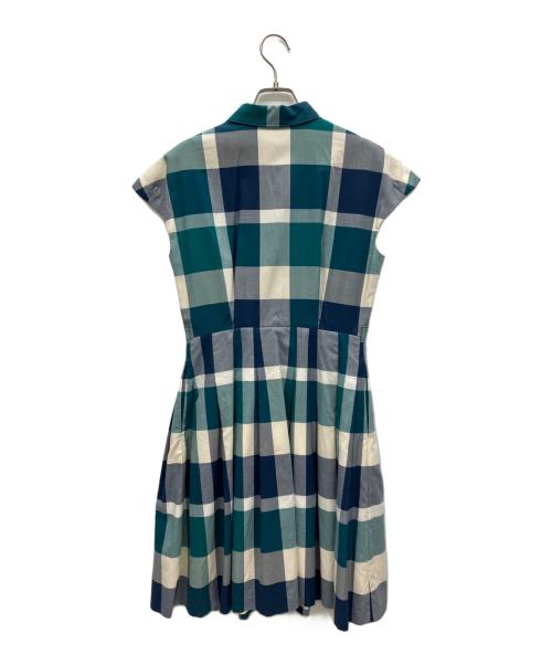 BLUE LABEL CRESTBRIDGE（ブルーレーベルクレストブリッジ）BLUE LABEL CRESTBRIDGE (ブルーレーベルクレストブリッジ) ノースリーブワンピース グリーン サイズ:38の古着・服飾アイテム