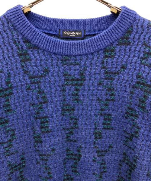 Yves Saint Laurent（イヴサンローラン）Yves Saint Laurent (イヴサンローラン) 厚手ニット ブルー サイズ:無しの古着・服飾アイテム