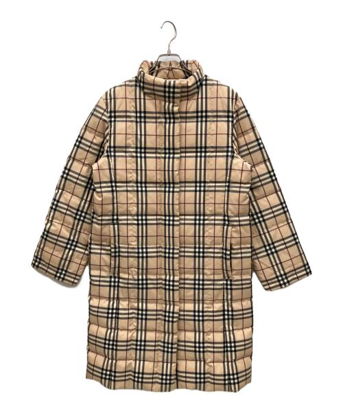 BURBERRY LONDON（バーバリーロンドン）BURBERRY LONDON (バーバリーロンドン) ノバチェック ダウンコート ベージュ サイズ:40の古着・服飾アイテム