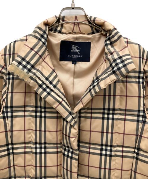 BURBERRY LONDON（バーバリーロンドン）BURBERRY LONDON (バーバリーロンドン) ノバチェック ダウンコート ベージュ サイズ:40の古着・服飾アイテム