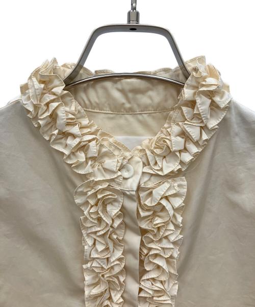 JIL SANDER（ジルサンダー）JIL SANDER (ジルサンダー) トリムブラウス ベージュ サイズ:34の古着・服飾アイテム