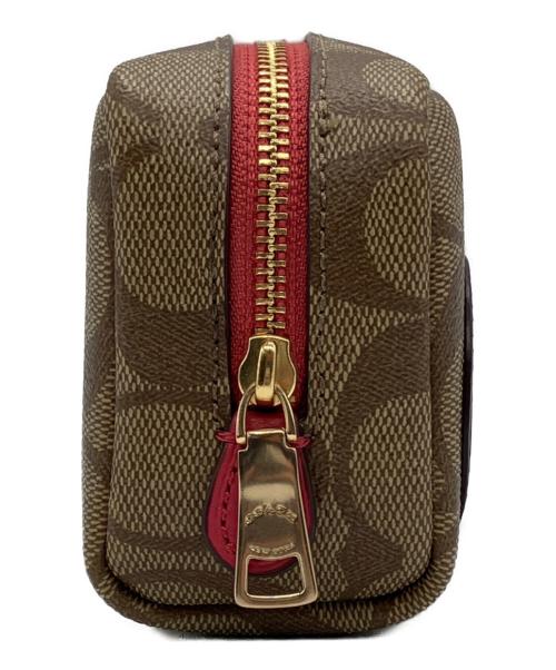 COACH（コーチ）COACH (コーチ) コスメポーチ ブラウンの古着・服飾アイテム