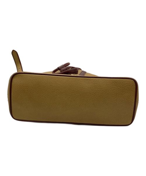 Cartier（カルティエ）Cartier (カルティエ) 巾着ショルダーバッグ ブラウン×レッドの古着・服飾アイテム