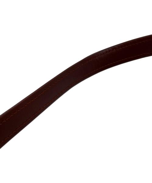 Cartier（カルティエ）Cartier (カルティエ) 巾着ショルダーバッグ ブラウン×レッドの古着・服飾アイテム