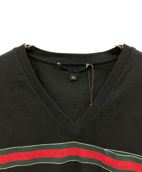 GUCCI（グッチ）GUCCI (グッチ) Vネックニット ブラック サイズ:M 未使用品の古着・服飾アイテム