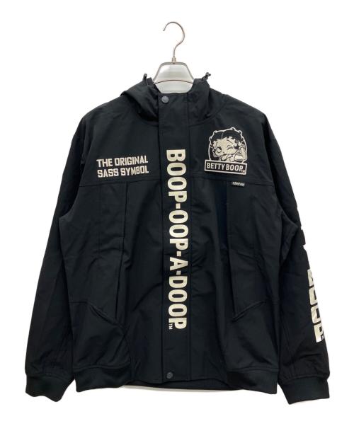 BETTY BOOP（ベティー・ブープ）BETTY BOOP (ベティー・ブープ) THE BRAVE MAN (ブレイブマン) マウンテンパーカー ブラック サイズ:XL 未使用品の古着・服飾アイテム