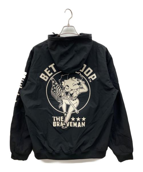 BETTY BOOP（ベティー・ブープ）BETTY BOOP (ベティー・ブープ) THE BRAVE MAN (ブレイブマン) マウンテンパーカー ブラック サイズ:XL 未使用品の古着・服飾アイテム