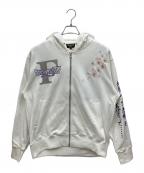 絡繰魂×ドラゴンボールZカラクリタマシイ×ドラゴンボールゼット）の古着「ジップパーカー」｜ホワイト