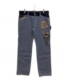 VANSON×トムとジェリー（バンソン×トムトジェリー）の古着「デニムペインターパンツ」｜ネイビー
