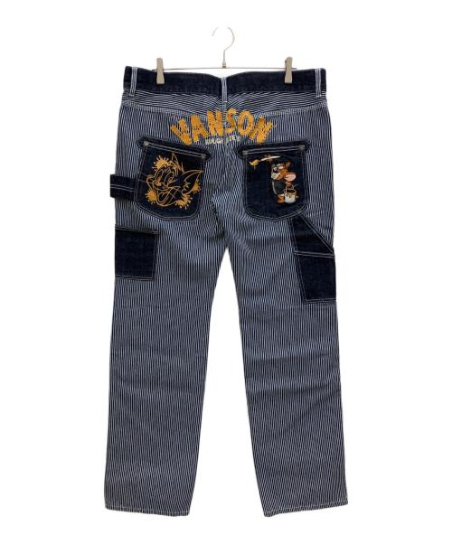 VANSON（バンソン）VANSON (バンソン) トムとジェリー (トムトジェリー) デニムペインターパンツ ネイビー サイズ:36 未使用品の古着・服飾アイテム