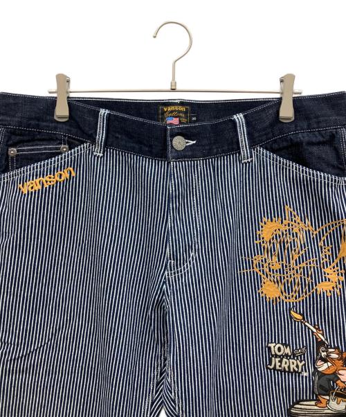 VANSON（バンソン）VANSON (バンソン) トムとジェリー (トムトジェリー) デニムペインターパンツ ネイビー サイズ:36 未使用品の古着・服飾アイテム