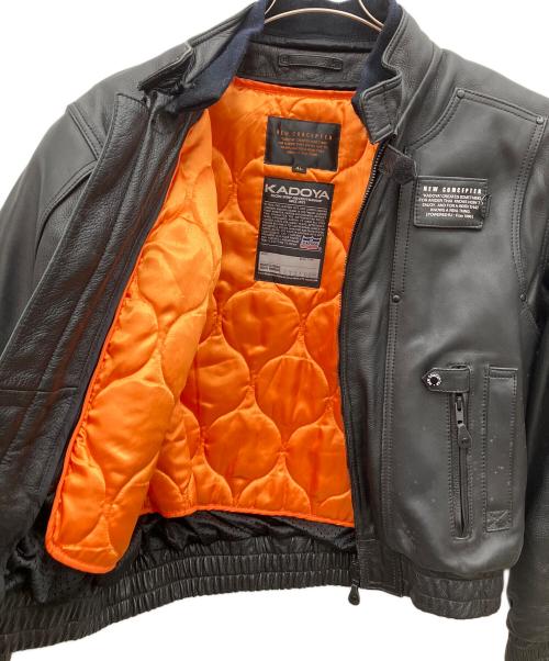 KADOYA（カドヤ）KADOYA (カドヤ) レザージャケット ブラック サイズ:4Lの古着・服飾アイテム