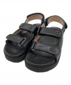 GUCCIグッチ）の古着「ダブルG シャークソール ストラップ サンダル」｜ブラック