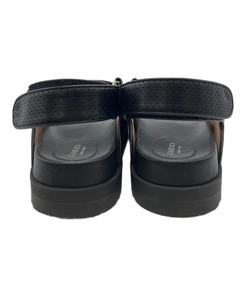 GUCCI（グッチ）GUCCI (グッチ) ダブルG シャークソール ストラップ サンダル ブラック サイズ:23.5の古着・服飾アイテム
