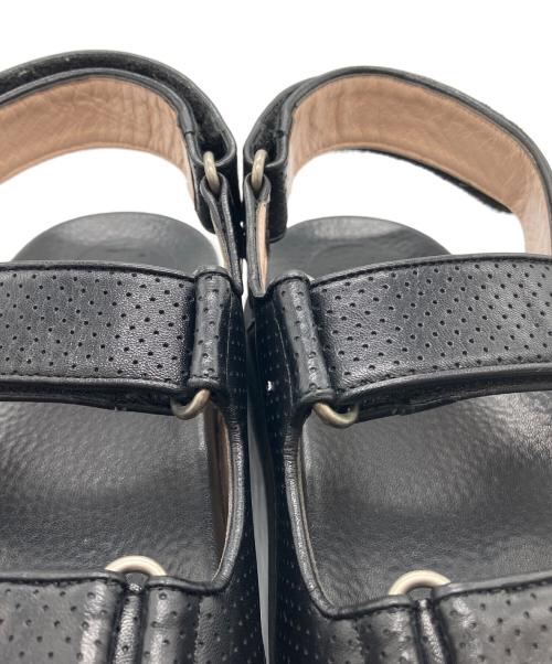 GUCCI（グッチ）GUCCI (グッチ) ダブルG シャークソール ストラップ サンダル ブラック サイズ:23.5の古着・服飾アイテム