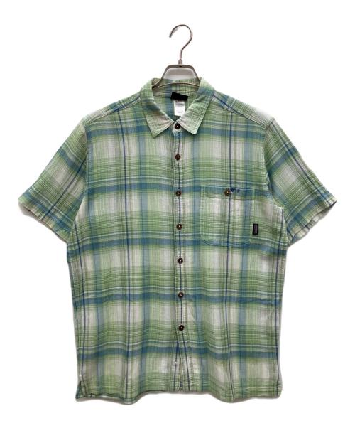 Patagonia（パタゴニア）Patagonia (パタゴニア) 半袖シャツ グリーン サイズ:Mの古着・服飾アイテム