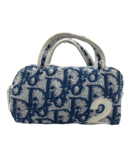 Dior（ディオール）Dior (ディオール) ミニハンドバッグ ブルー×ホワイトの古着・服飾アイテム