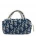 Dior (ディオール) ミニハンドバッグ ブルー×ホワイト：25000円