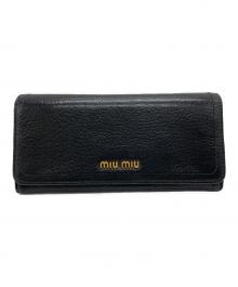 MIU MIU（ミュウミュウ）の古着「長財布」｜ブラック