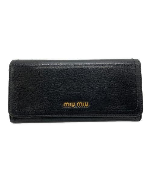 MIU MIU（ミュウミュウ）MIU MIU (ミュウミュウ) 長財布 ブラックの古着・服飾アイテム